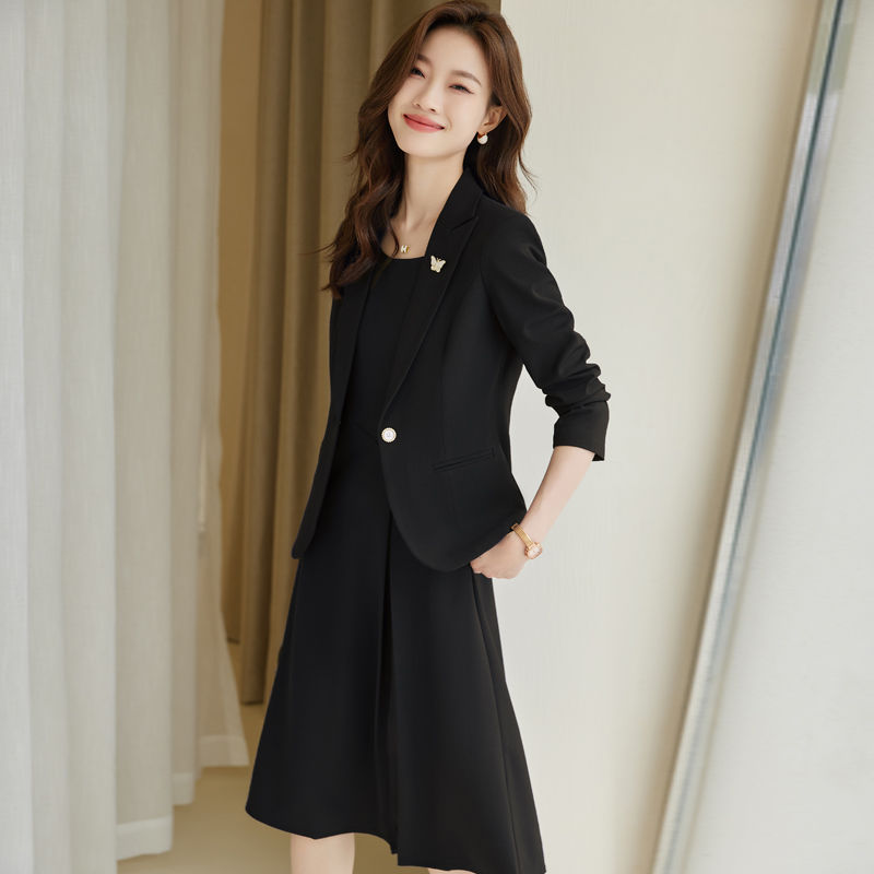 Professional suit women's suit spring and autumn new temperament casual high-end skirt suit women's suit dress two-piece suit autumn