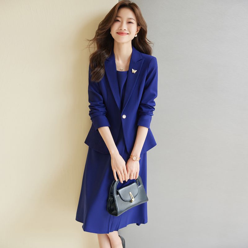 Professional suit women's suit spring and autumn new temperament casual high-end skirt suit women's suit dress two-piece suit autumn