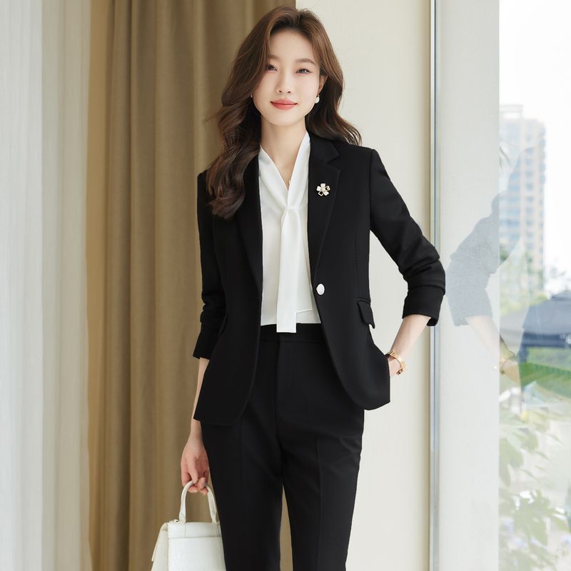 Professional suit suit formal 2023 new autumn and winter temperament goddess style high-end manager work clothes suit jacket