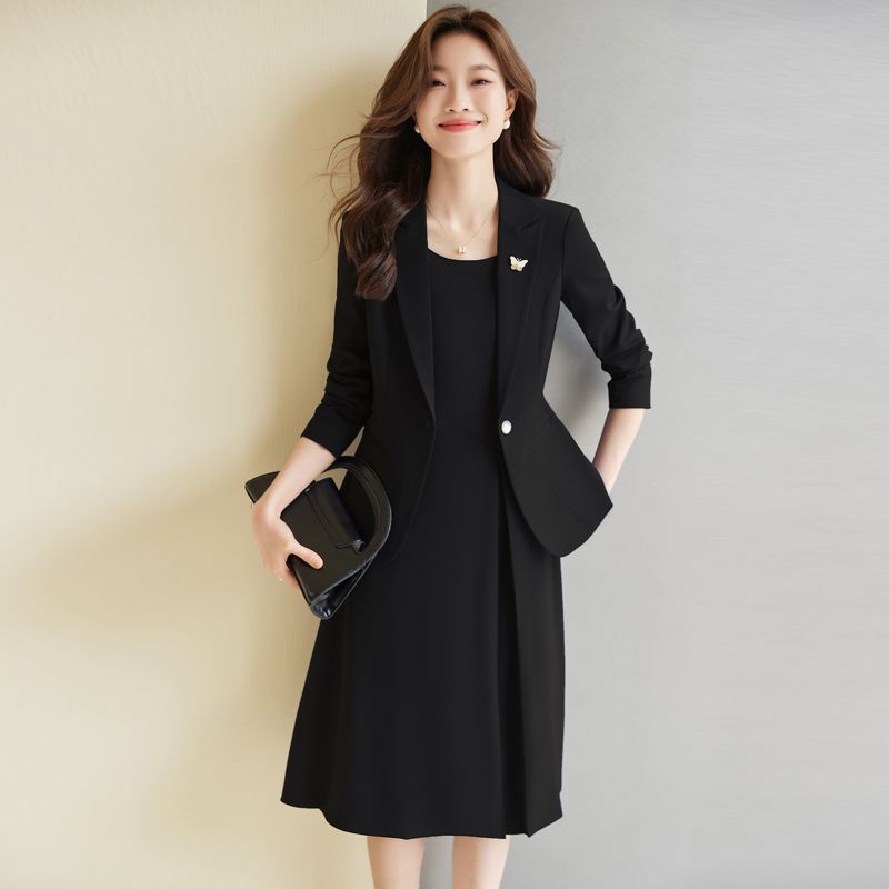 Professional suit women's suit spring and autumn new temperament casual high-end skirt suit women's suit dress two-piece suit autumn