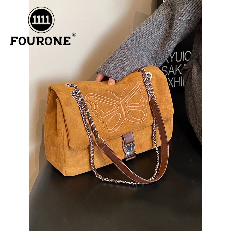 American retro bag women's new large-capacity butterfly shoulder tote bag chain crossbody hobo bag