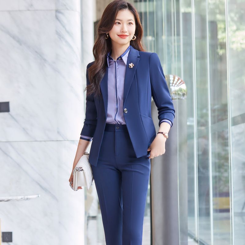 Black suit jacket for women autumn and winter  high-end professional wear temperament goddess style formal wear small suit suit