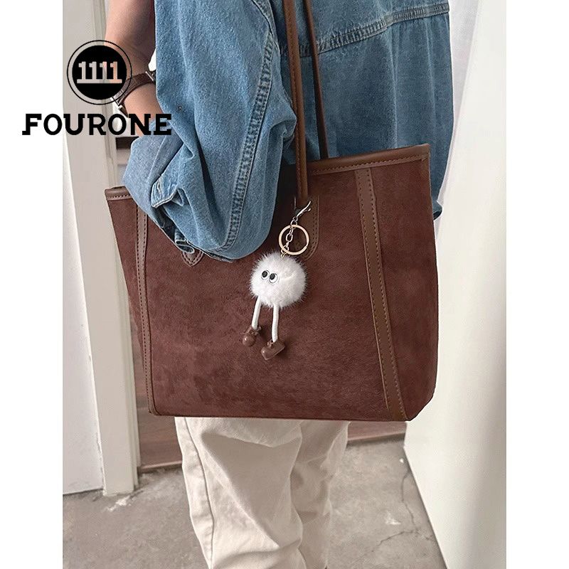 Retro frosted commuter bag women's new trendy Korean tote bag college style large capacity shoulder bag