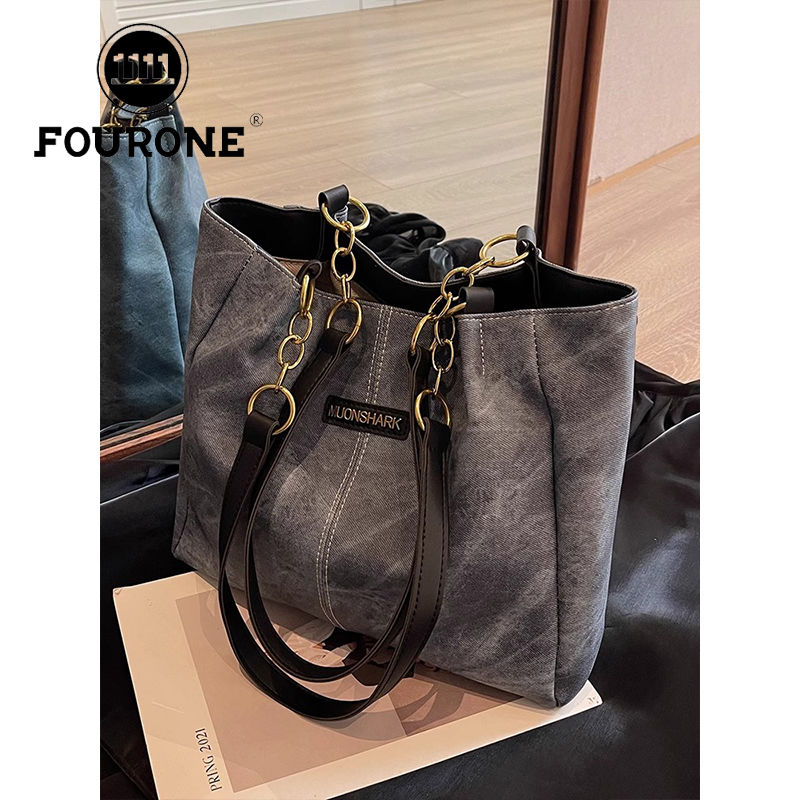 Large-capacity bag for women, versatile new casual shoulder bag, textured lady's class commuting tote bag