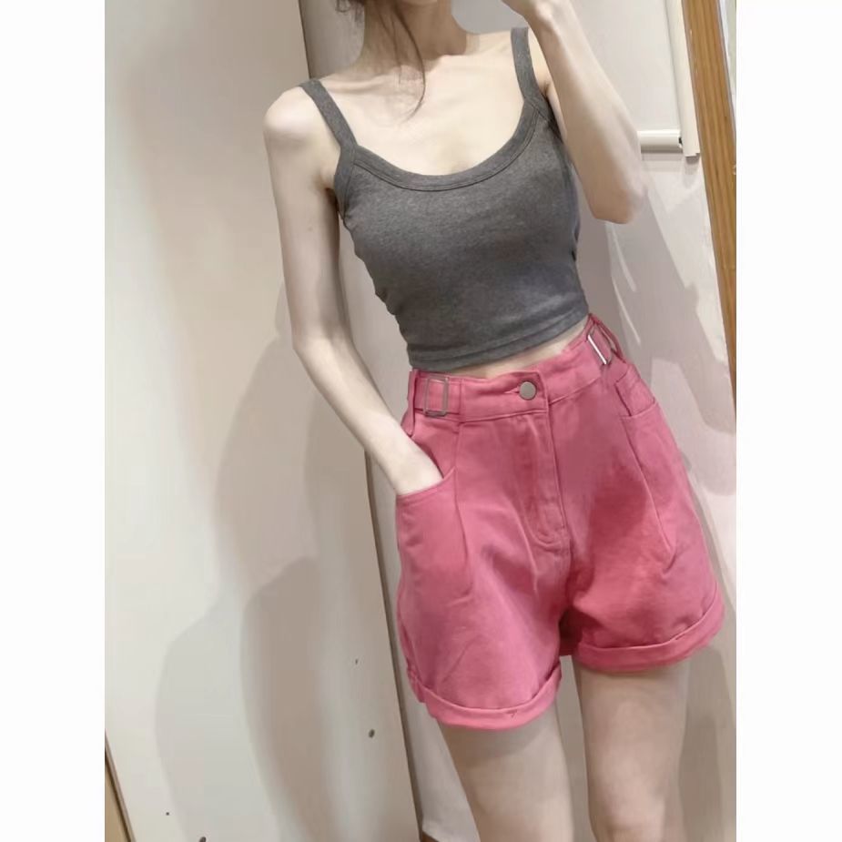 純色小吊帶背心式女裝夏季2023新款小眾內搭打底外穿美背抹胸上衣
