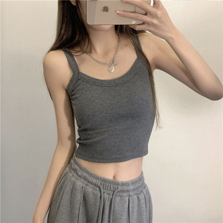 美拉德小吊帶背心女夏內搭外穿設計感抹胸無袖美背甜辣妹上衣