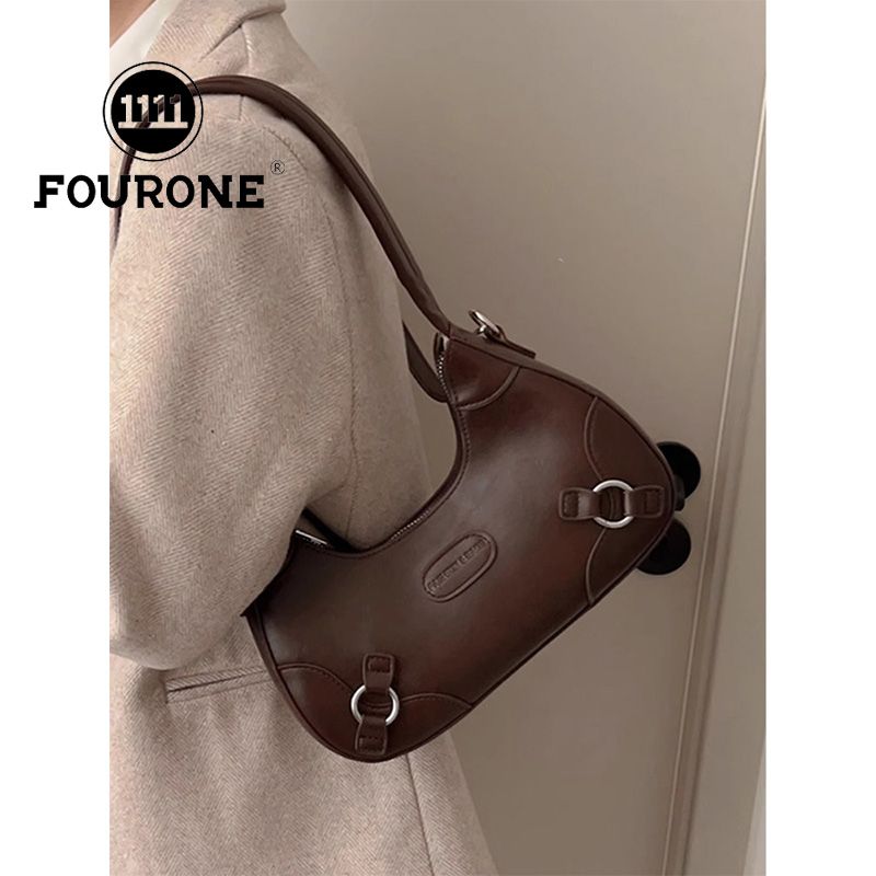 Niche texture underarm bag women's new single shoulder crossbody bag high-end retro underarm crescent bag