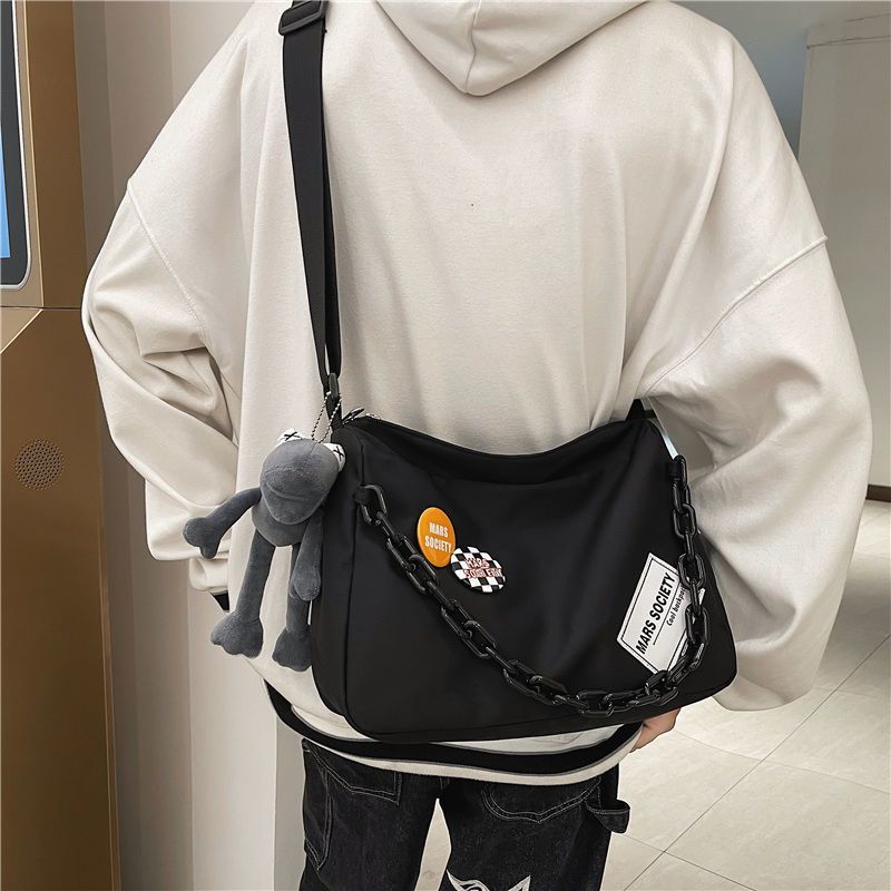 Shoulder bag men's crossbody bag casual simple boy's shoulder bag trendy ins Japanese versatile men's bag student backpack