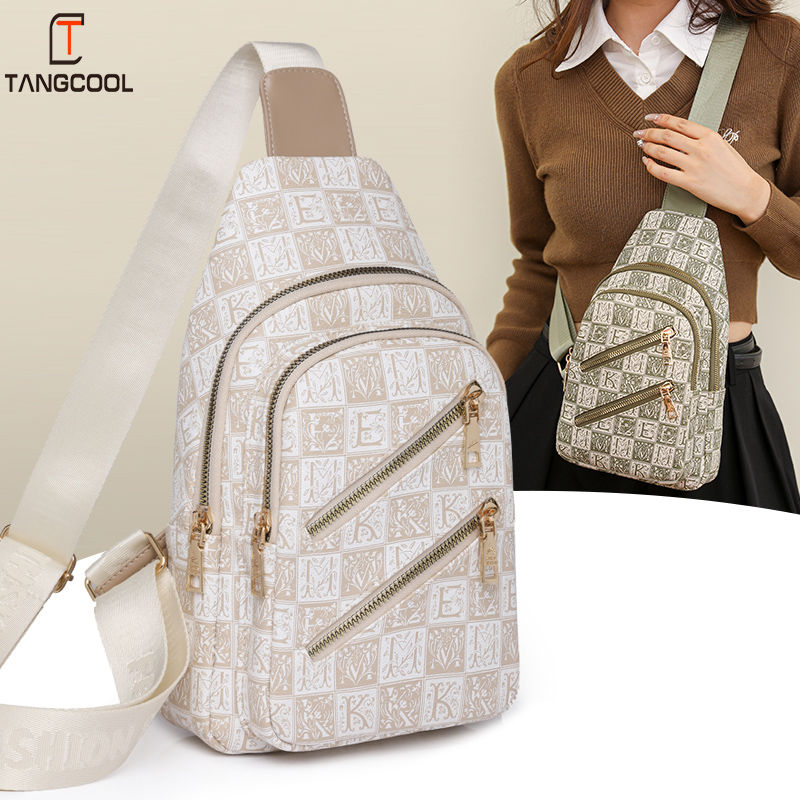 /Ladies chest crossbody bag 2023 new Korean style foreign style versatile crossbody bag student bag