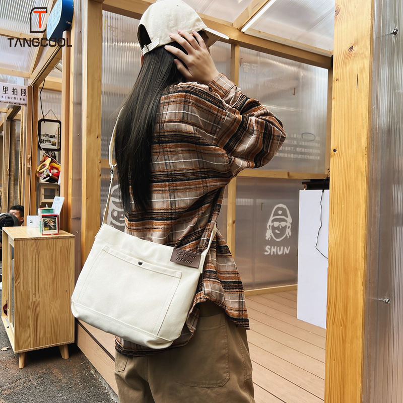 /Japanese and Korean tote bag style fashionable literary hand-held shoulder bag fabric bag cloth large bag trend