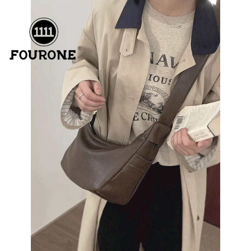 Retro large-capacity bag for women, new trendy Korean saddle bag, versatile casual shoulder bag, crossbody bag