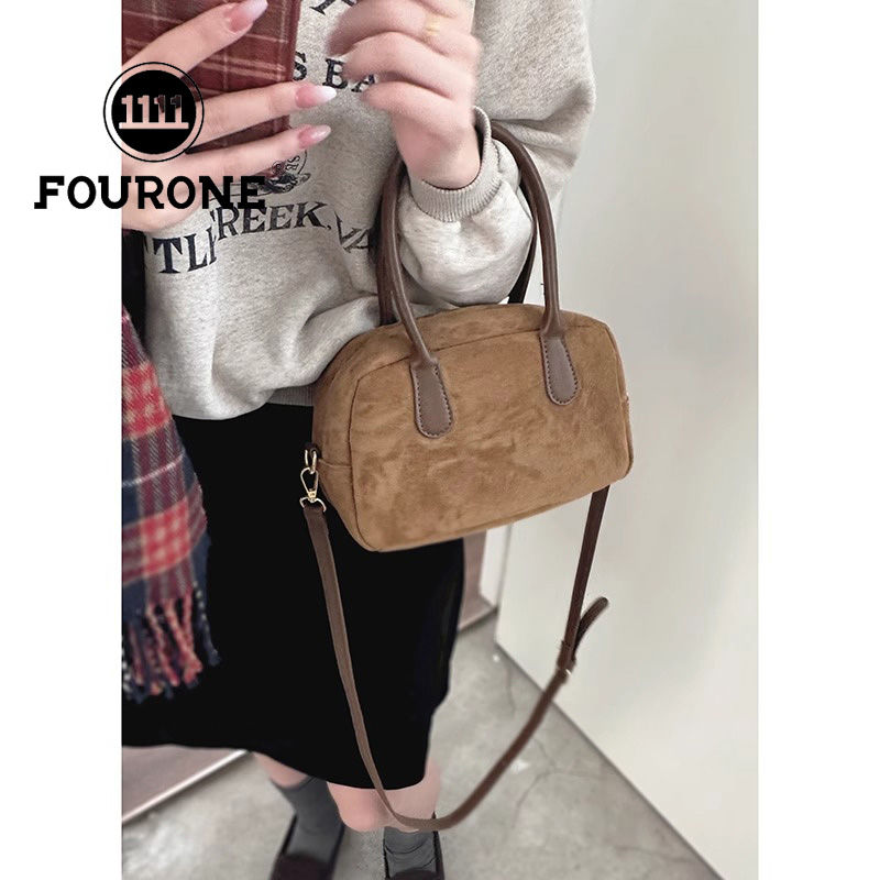 Korean handbag women's new fashionable deerskin velvet small square bag versatile crossbody bag commuter bag