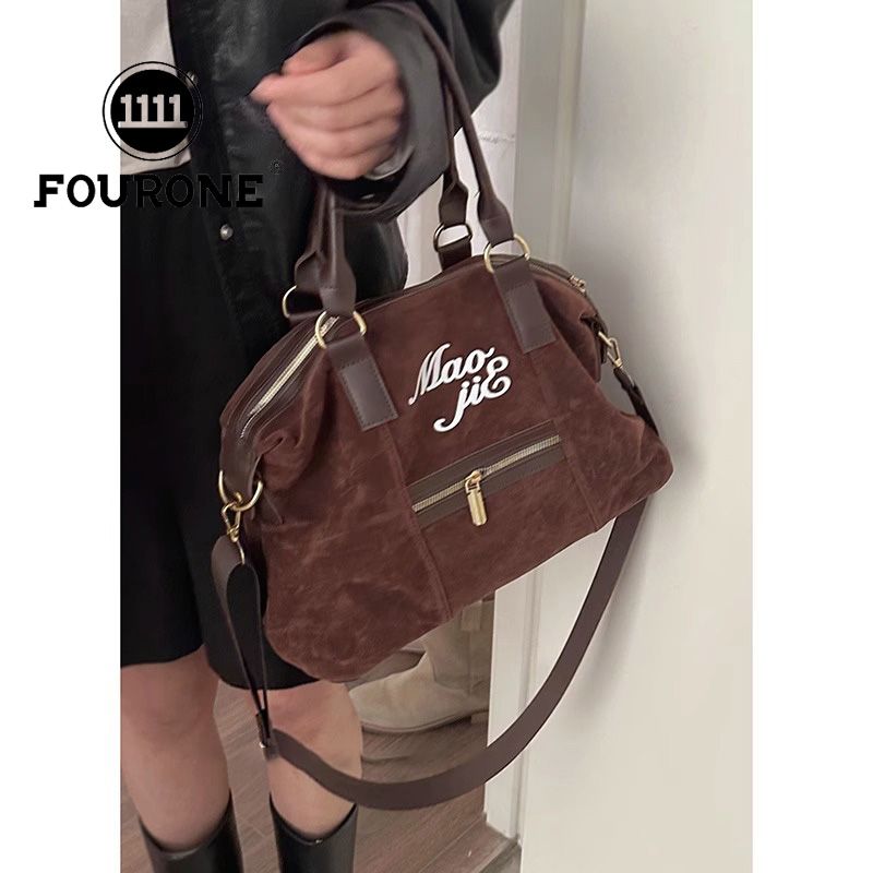 Maillard Retro Frosted Commuting Bag Women's New Trendy Mid-Autumn Tote Bag Large Capacity Crossbody Bag