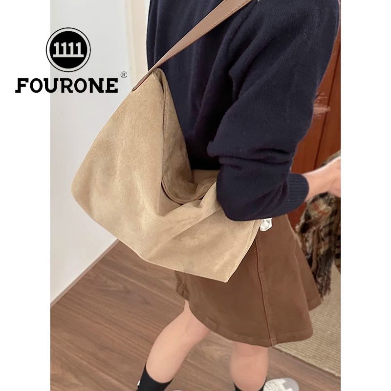 Retro buckskin armpit bag for women, new trendy niche tote bag, versatile shoulder handbag
