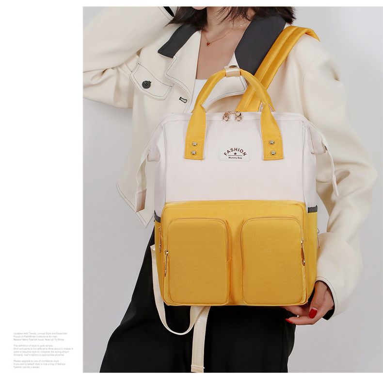 Stylish Maternity Backpack Large Capacity Lightweight Diaper Bag_voghion.com