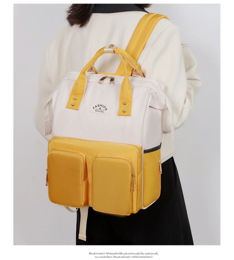 Stylish Maternity Backpack Large Capacity Lightweight Diaper Bag_voghion.com