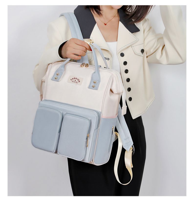 Stylish Maternity Backpack Large Capacity Lightweight Diaper Bag_voghion.com