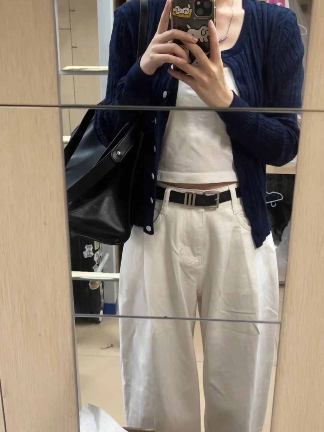白色高腰垂感闊腿牛仔褲女秋季新款休閒寬鬆設計感壓褶直筒拖地褲
