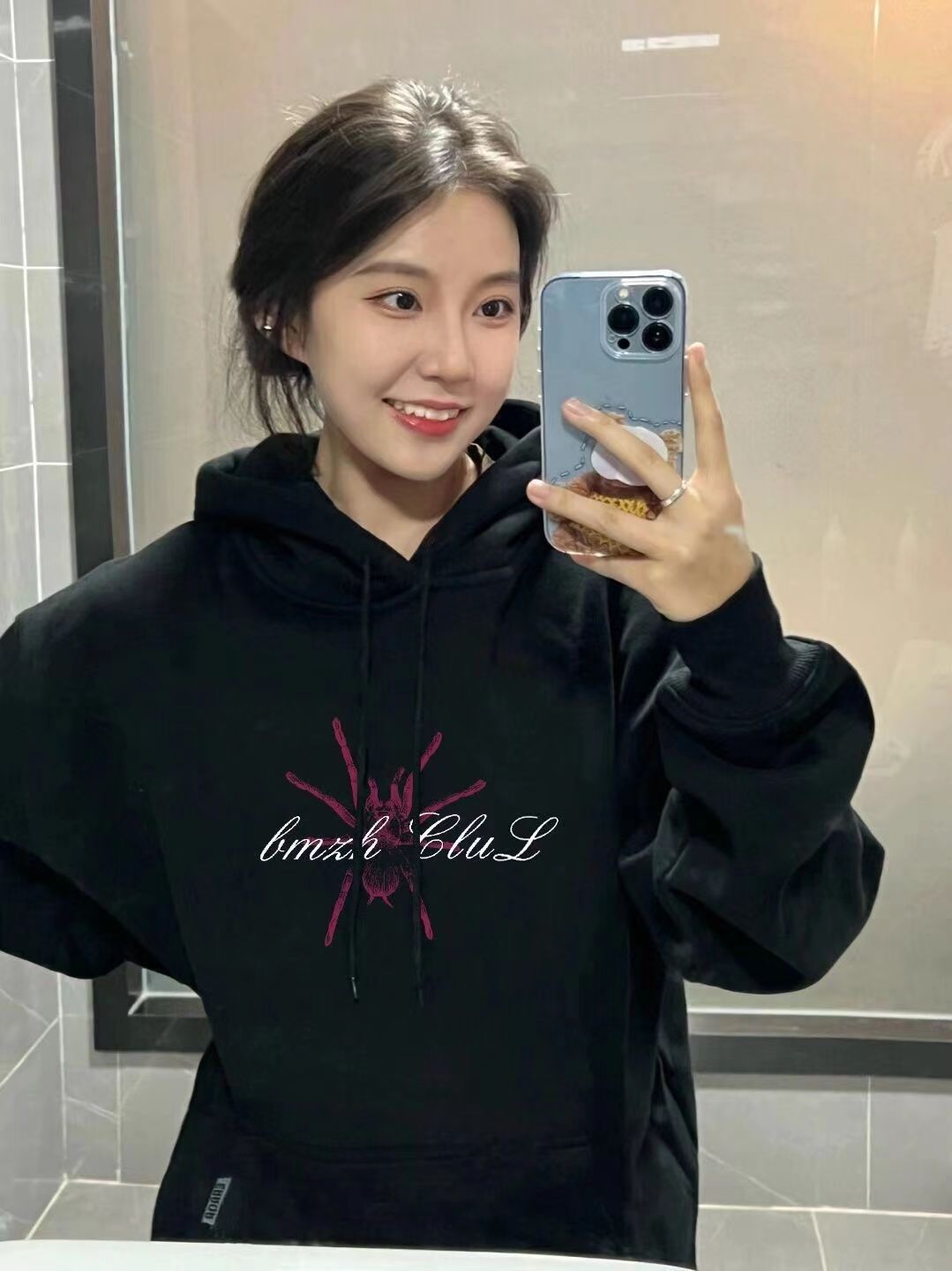連帽衛衣女寬鬆韓版oversize慵懶風小眾潮牌秋冬加絨加厚上衣外套