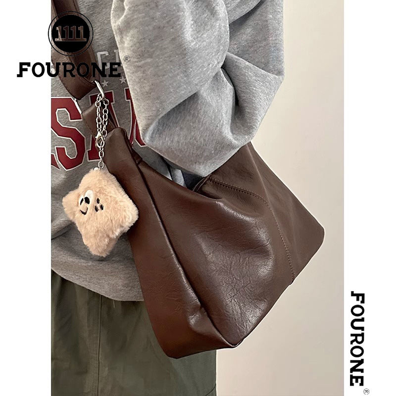 Versatile ins crossbody bag for women new trendy retro tote bag college style casual large capacity bag