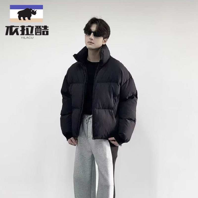 學生男2023棉衣男冬季加厚寬鬆ins潮情侶麵包服簡約防風棉服外套