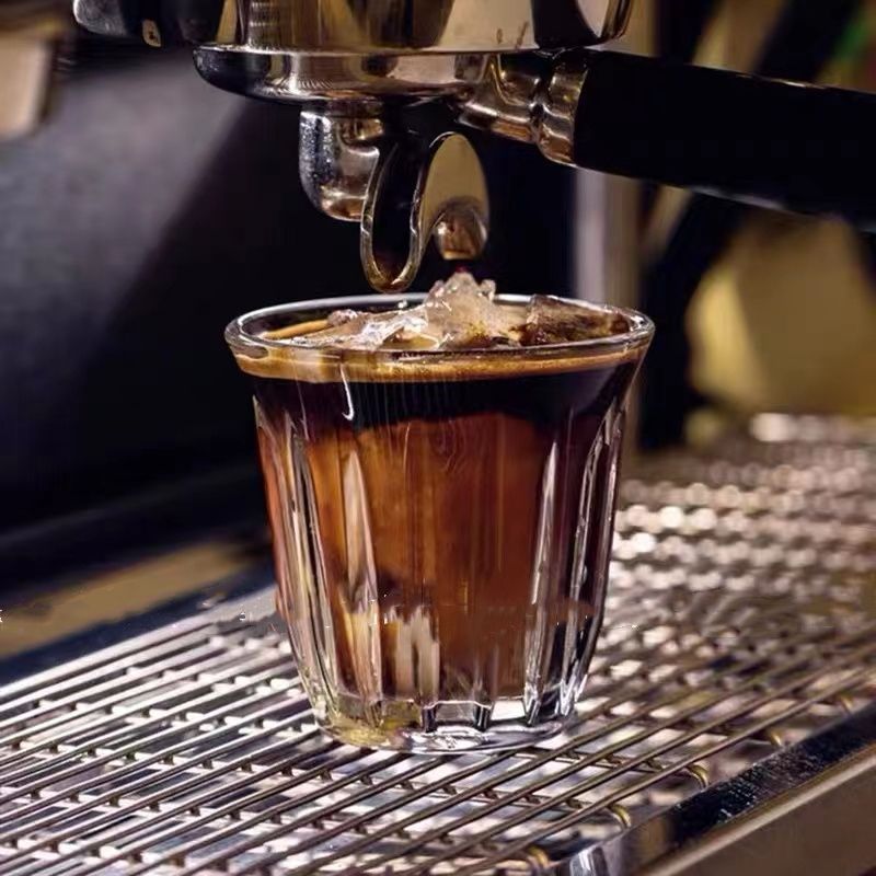 上班族美式拿铁冰咖啡杯冷萃杯古典复古怀旧奶茶杯咖啡杯玻璃杯子