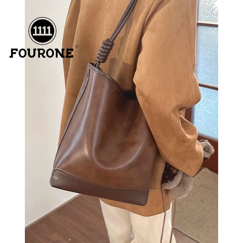 Maillard Retro Bucket Bag Women's New Trendy Korean Underarm Bag Versatile Large Capacity Commuting Bag