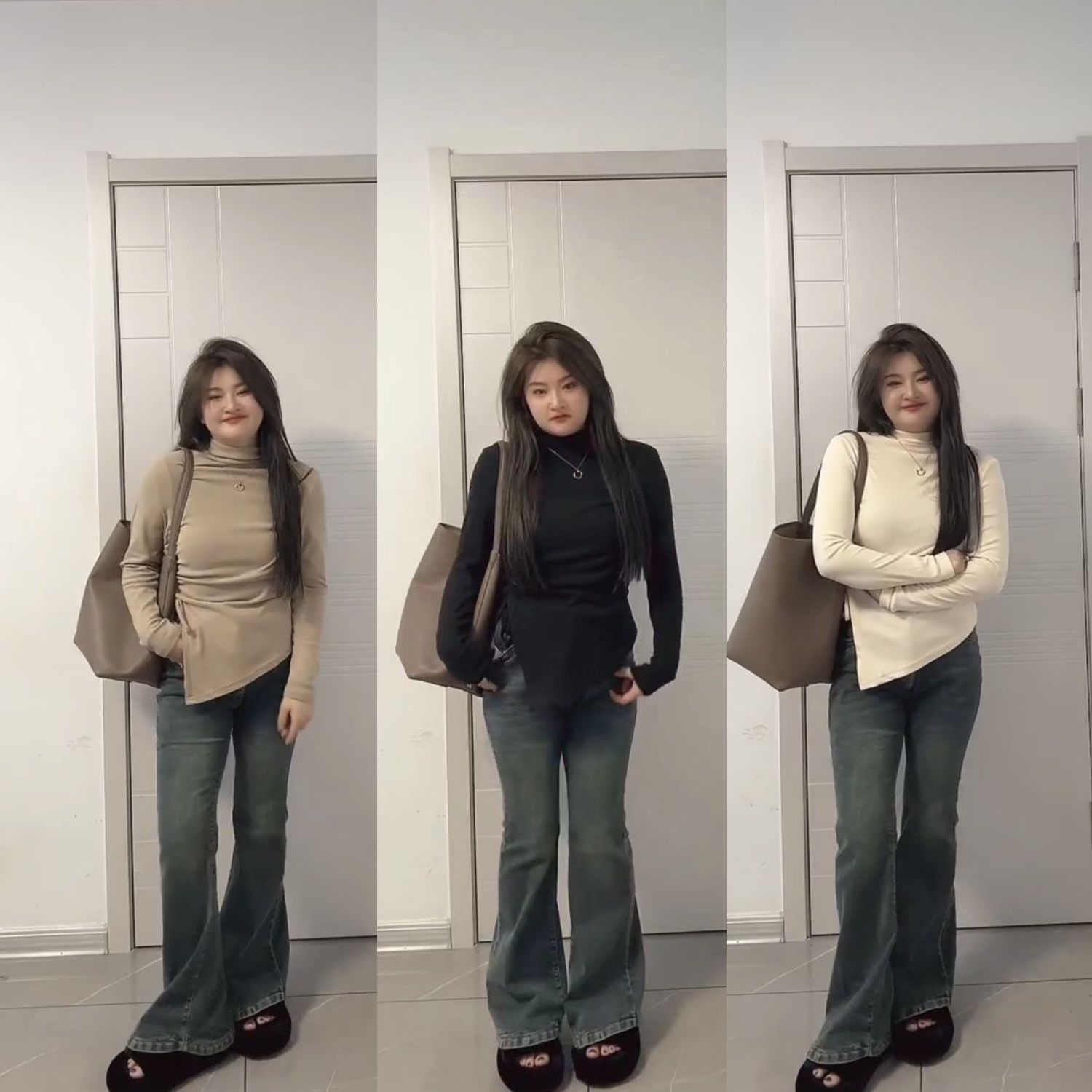 大碼上衣女韓版秋冬裝純欲辣妹開叉抽繩緊身t恤設計感內搭打底衫