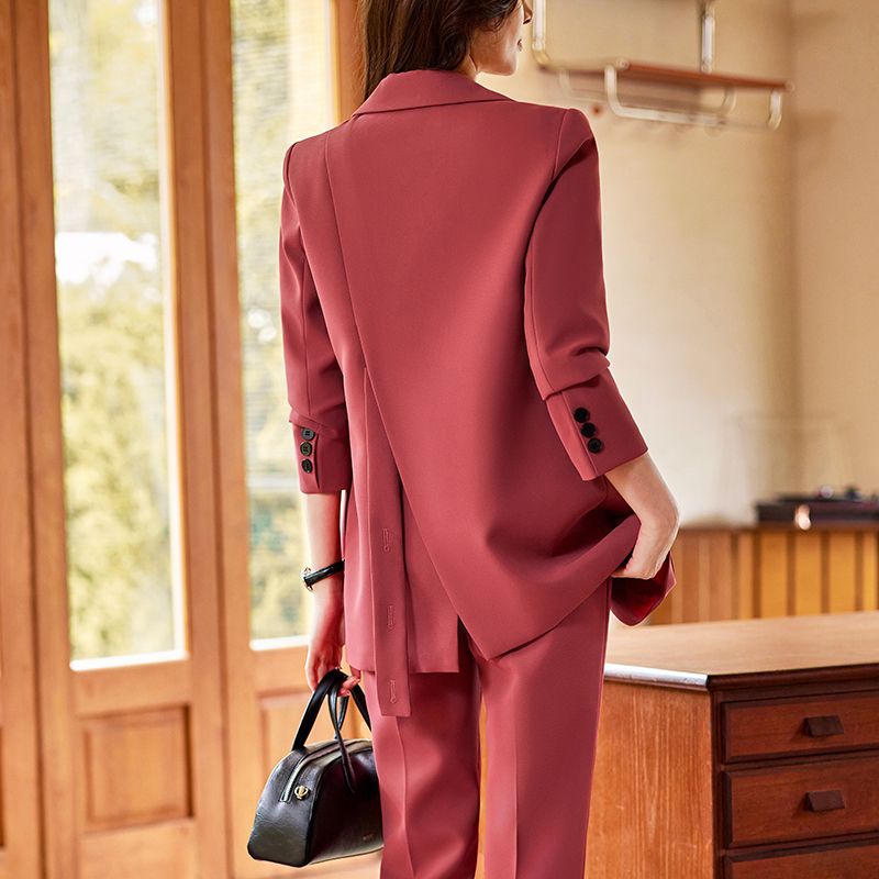 高端西裝外套女高級感2023秋冬新款休閒氣質職業工裝女士西服套裝