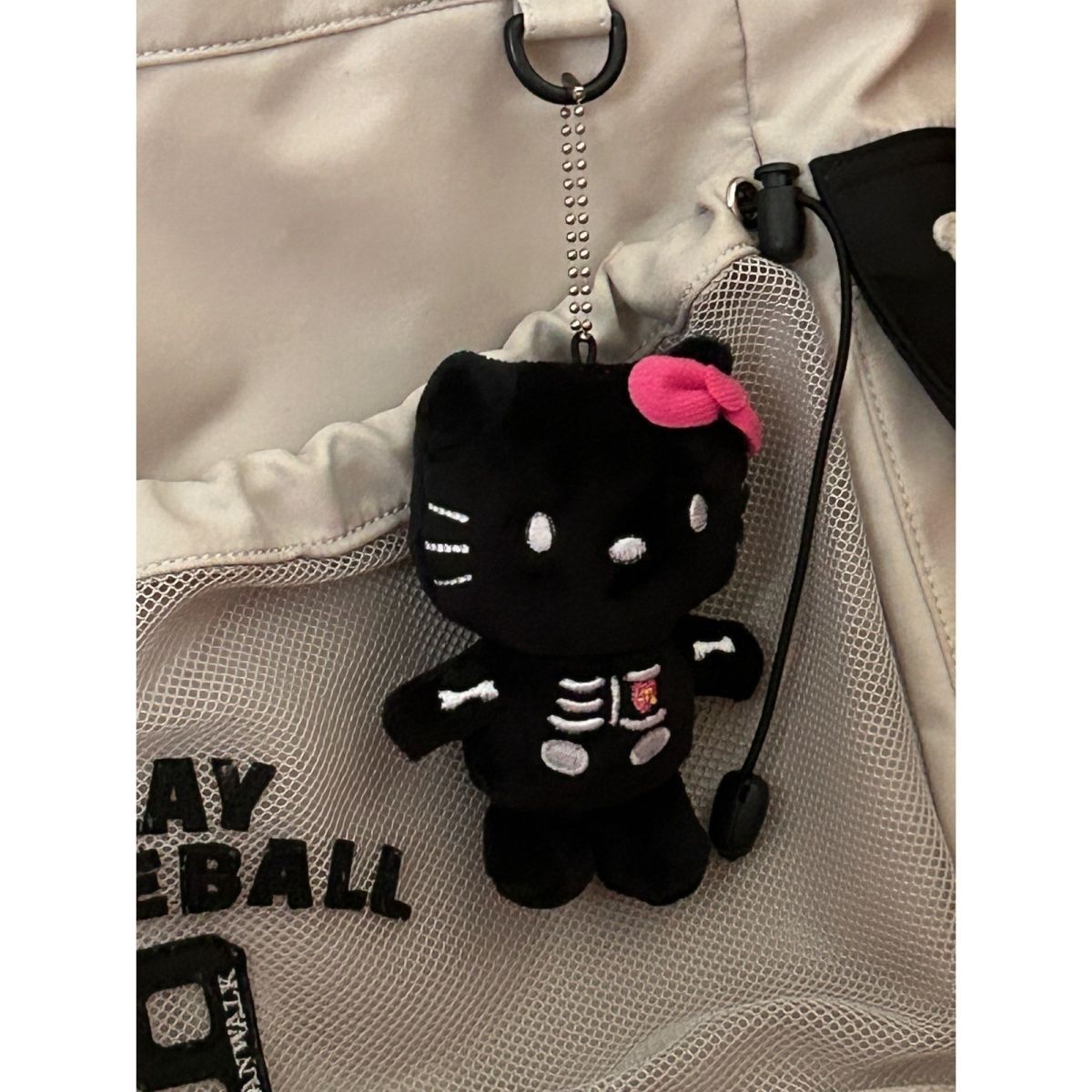 McDonald's Hello Kitty Hello Kitty Four Little Fortunes Night Skeleton Plush Doll Toy Bag Pendant