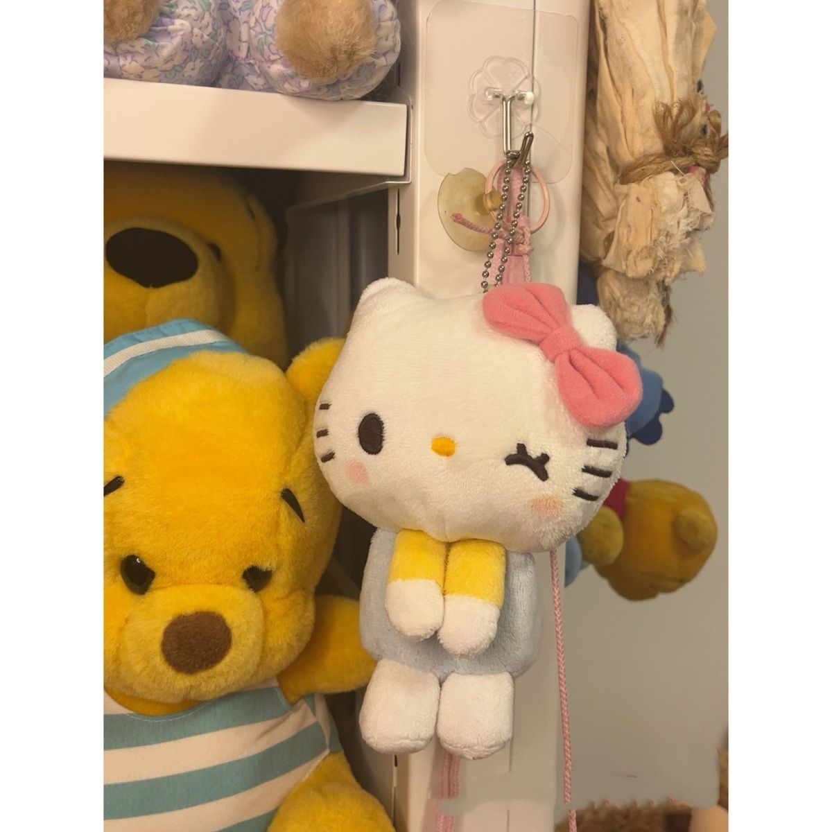 Cat wink pendant hellokitty doll kt plush toy Hello Kitty doll school bag backpack pendant