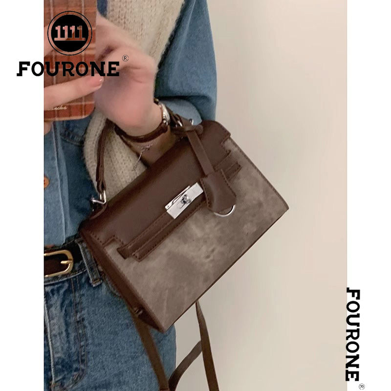 Maillard Handbag Women's New Trendy Fashion Kelly Bag Versatile Shoulder Crossbody Bag Small Square Bag