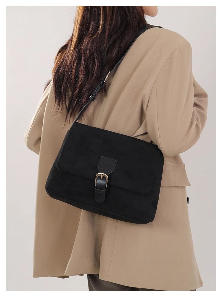 FOUR ONE Nicchia Pelle Scamosciata Donna Nuova Moda Grande Capacità Spalla Crossbody Tote Bag_voghion.com