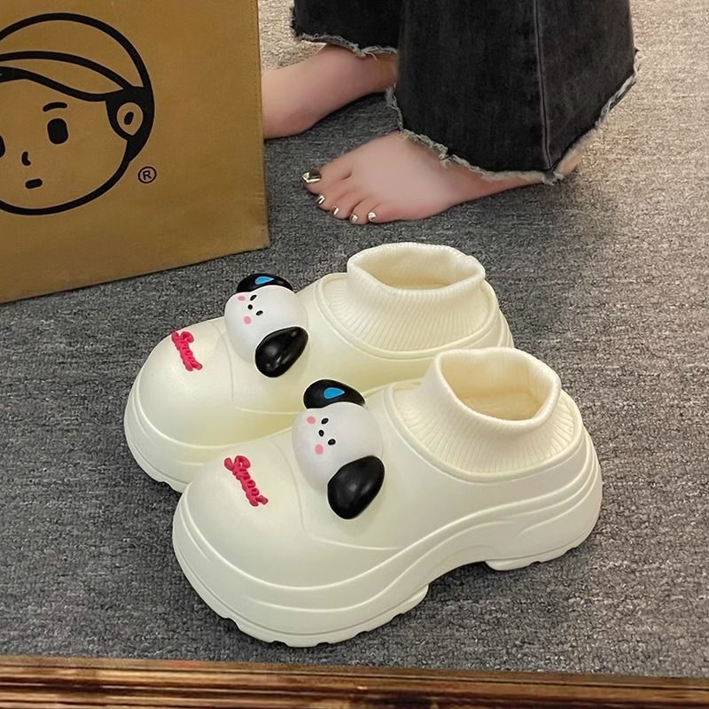 網紅雪地靴女2023新款秋厚底加絨加厚可愛保暖棉鞋麵包鞋小眾高街