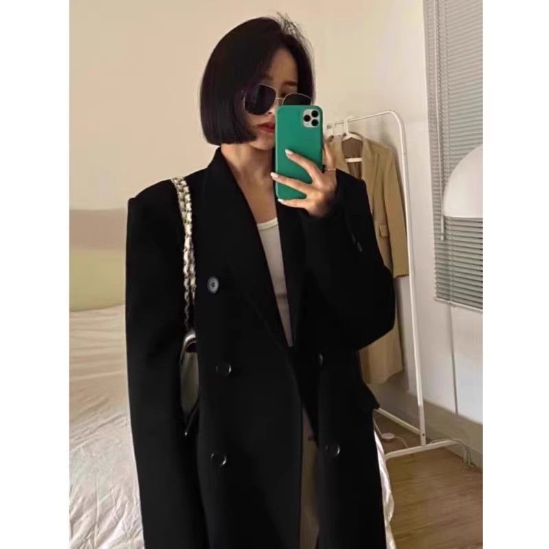 長款灰色呢子大衣女毛呢外套秋冬季韓系小個子高級感赫本風英倫風