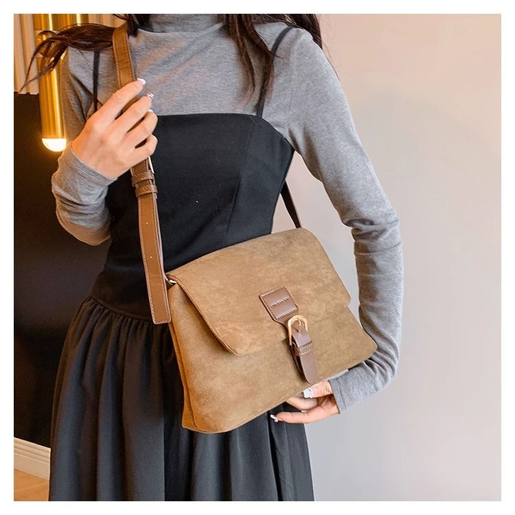 FOUR ONE Nicchia Pelle Scamosciata Donna Nuova Moda Grande Capacità Spalla Crossbody Tote Bag_voghion.com