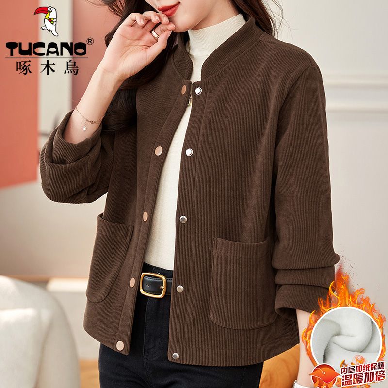 Winter velvet thickened cardigan jacket for women 2023 new autumn and winter popular sweatshirt women's outer wear top