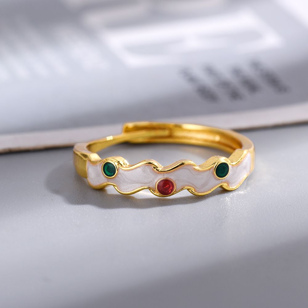 S925 Silber Emaille Ring Designer Chinese Style Luxus Ring_voghion.com