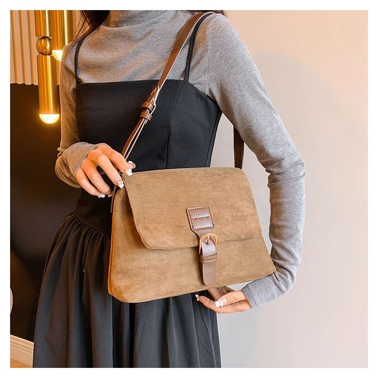 FOUR ONE Nicchia Pelle Scamosciata Donna Nuova Moda Grande Capacità Spalla Crossbody Tote Bag_voghion.com