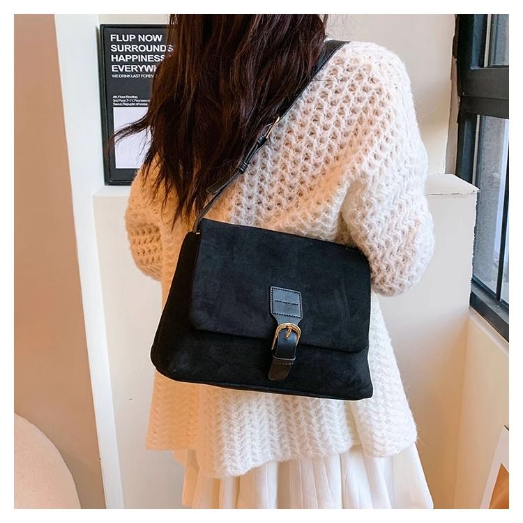 FOUR ONE Nicchia Pelle Scamosciata Donna Nuova Moda Grande Capacità Spalla Crossbody Tote Bag_voghion.com