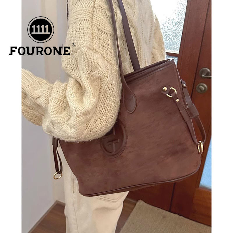 Large-capacity commuter bag women's new trendy retro fashion shoulder bag high-end versatile tote bag