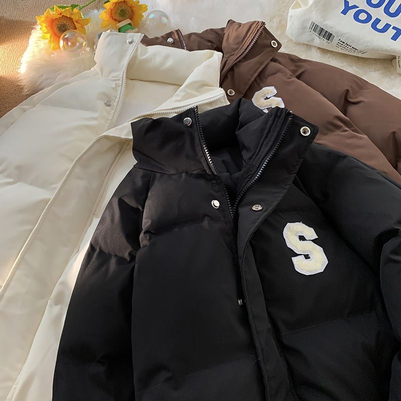 棉服女oversize小眾潮牌vibe美式復古百搭寬鬆休閒加厚棉衣外套潮