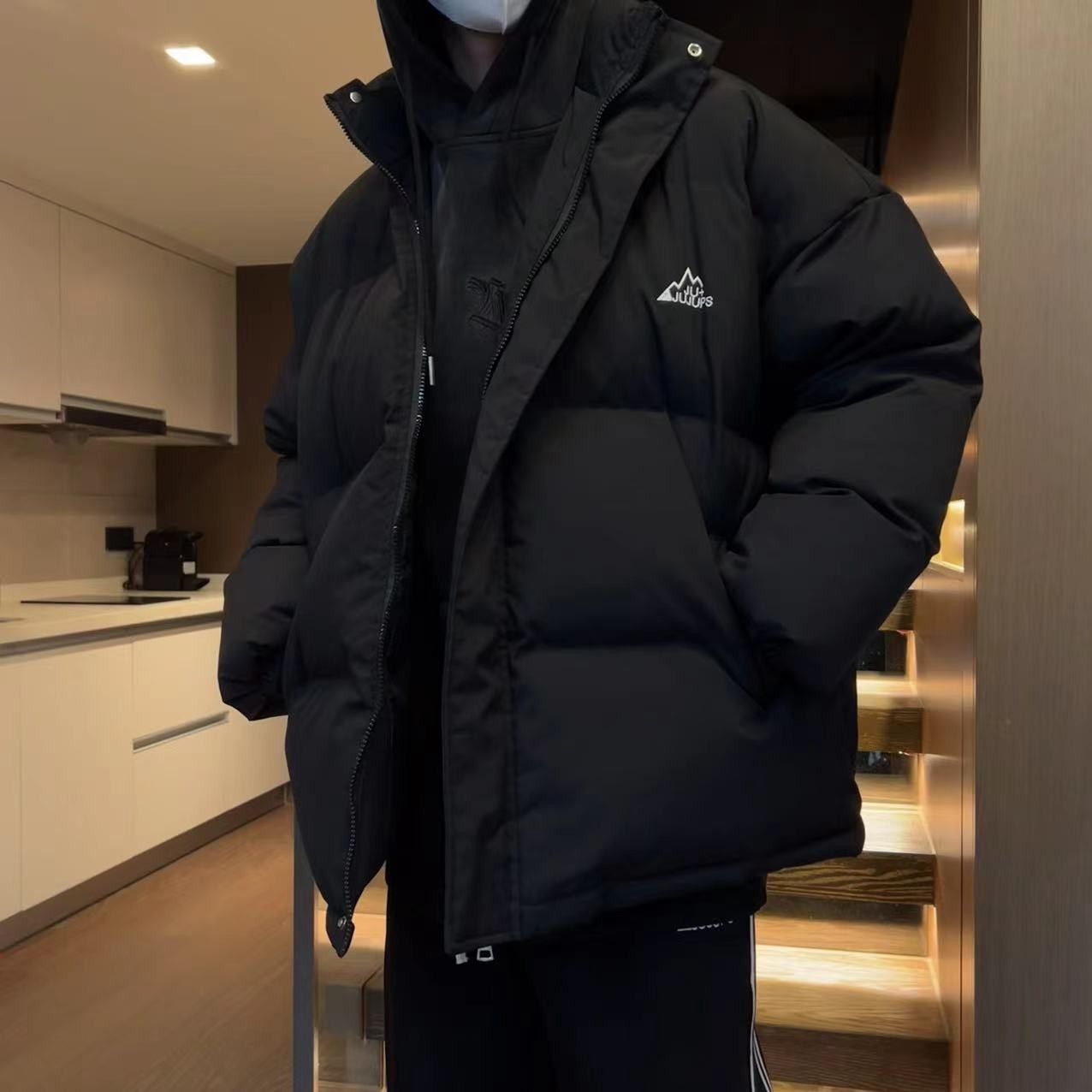 2023秋冬新款棉服男女同款加厚保暖寬鬆外套oversize百搭立領棉衣
