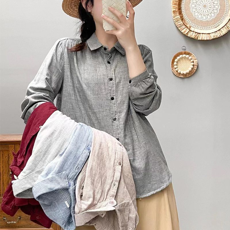 2023秋季新款優雅減齡時尚襯衫中年女氣質開衫襯衣百搭上衣662301