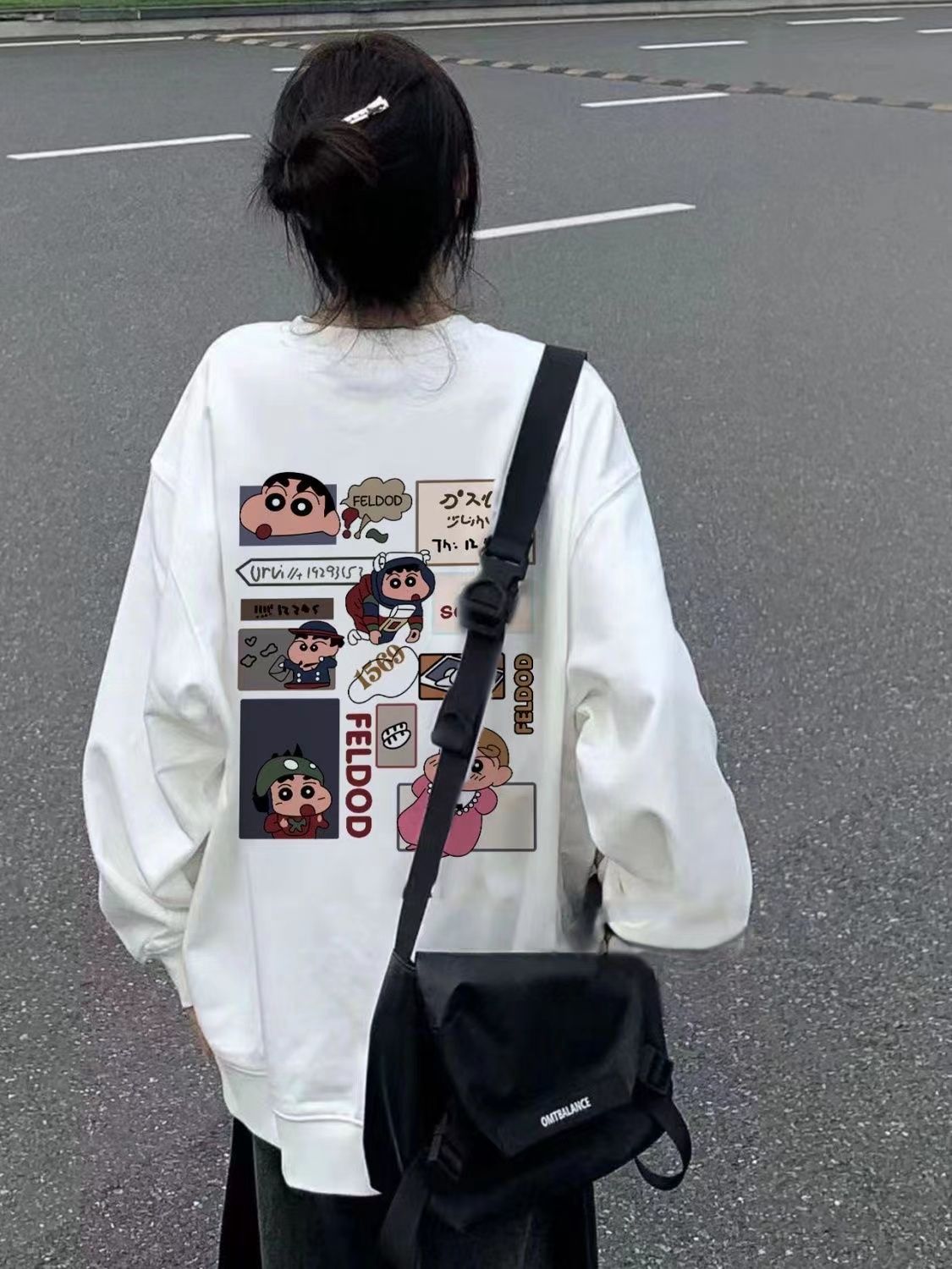 2023秋冬潮牌復古美式爆款oversize薄衛衣女寬鬆學生加絨上衣外套