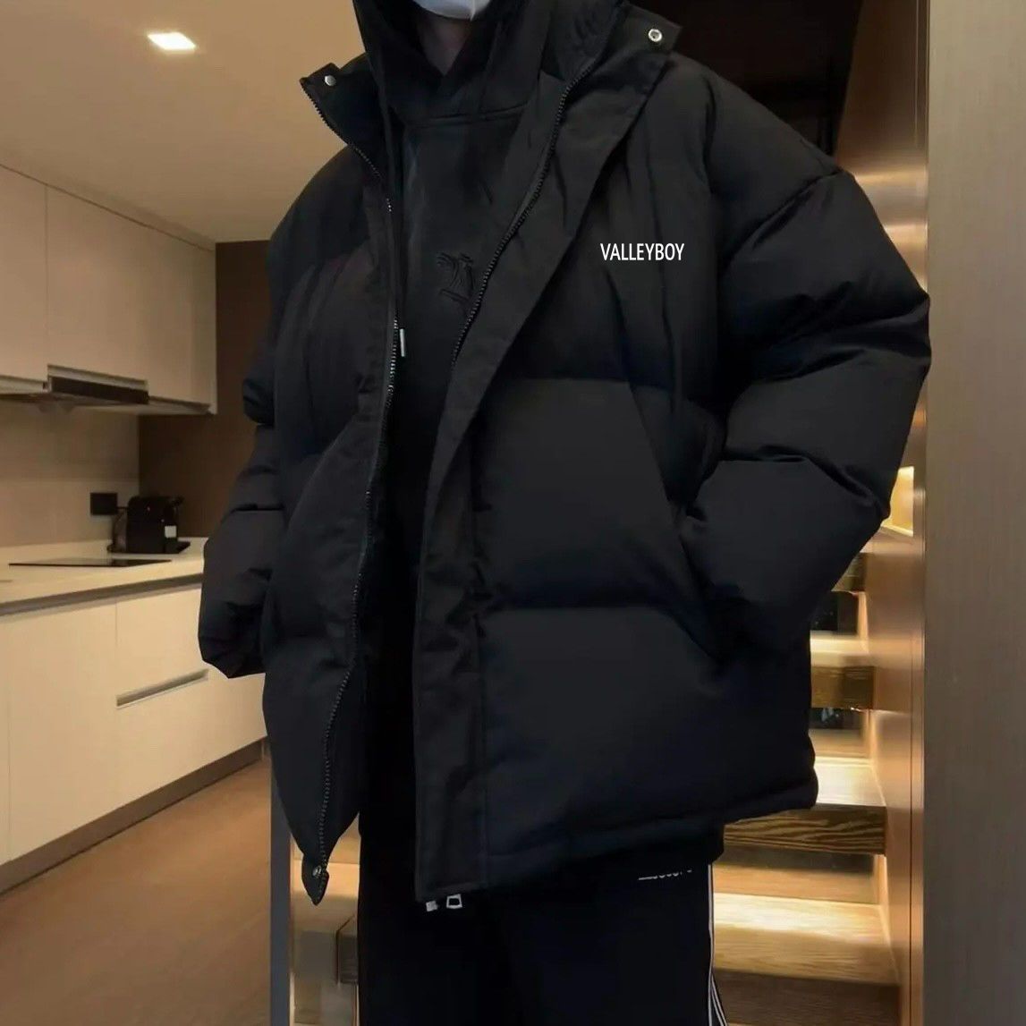 立領棉衣男士冬季加絨加厚潮牌休閒寬鬆棉襖秋冬款學生棉服外套