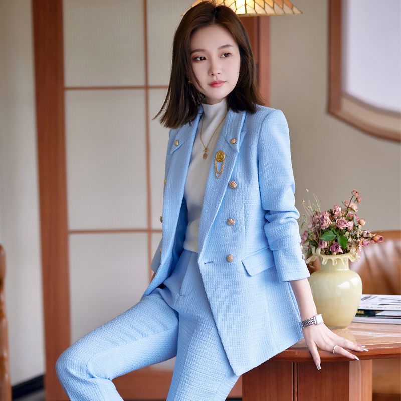高級感西裝外套女秋冬休閒西服小個子正裝氣質女神范高端職業套裝