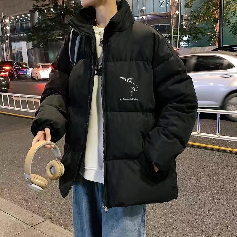 Classico cappotto da pane da uomo invernale con colletto rialzato classico da strada_voghion.com