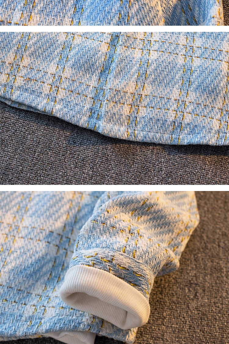 Chemise tricotée à carreaux pour hommes, petite chemise parfumée, polyvalente, tendance, nouvelle marque, veste décontractée, automne_voghion.com