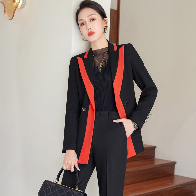 高端氣質總裁套裝女秋冬2023新款職業裝時尚洋氣高級感西裝工作服